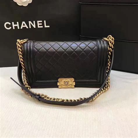 chanel le boy quality|chanel black boyfriend bag.